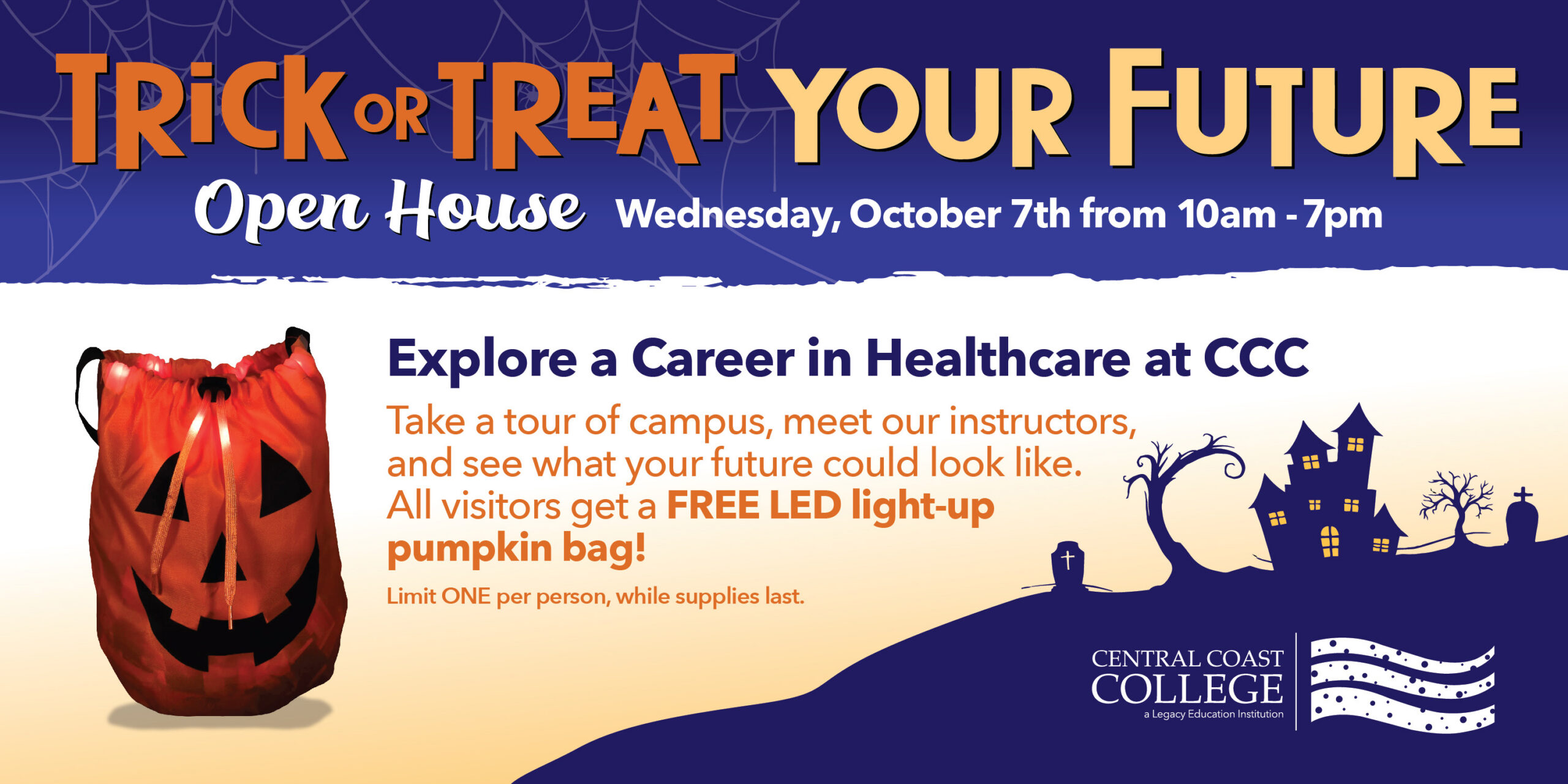 trick or treat your future open house